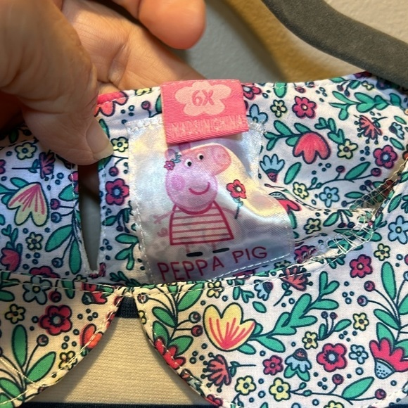 Peppa Pig Short Sleeve Striped Dress NWT Size 6X - Picture 4 of 10